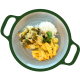 Kip kerrie, broccoli en rijst (Glut/Lac)